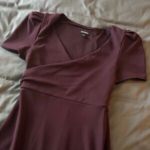 Express Deep Burgundy Midi Dress